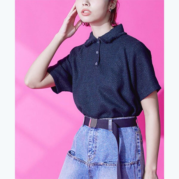 LILY BROWN×MARY QUANT】クロップドリボンポロシャツ | リリー