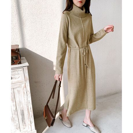 オフタートルウエストドロストニットワンピース ジュエローブ Jewelobe 02 0761 ファッション通販 マルイウェブチャネル