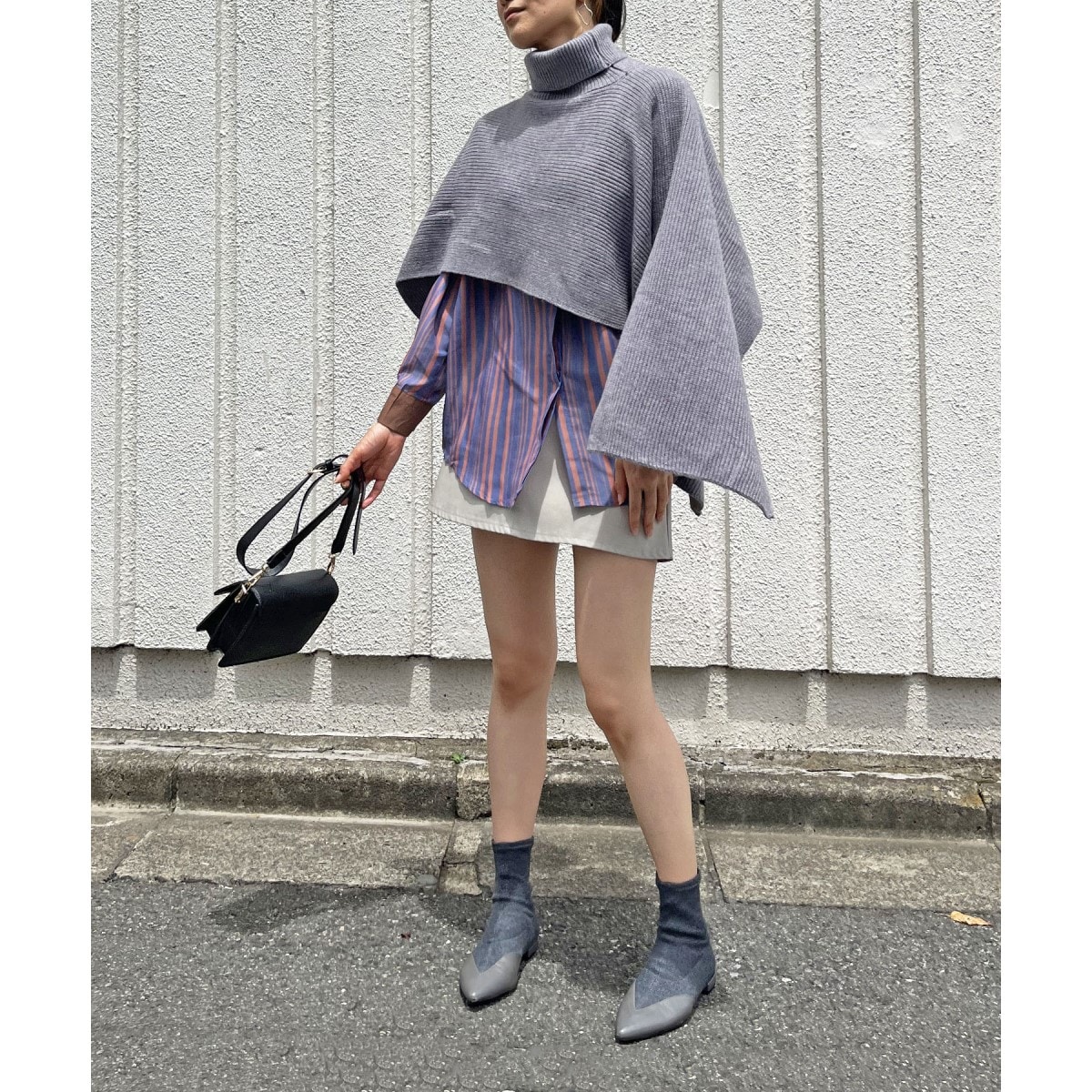 新品☆PROTAGONISTA☆アシンメトリーポンチョPO 新品☆PROTAGONISTA☆アシンメトリーポンチョPO