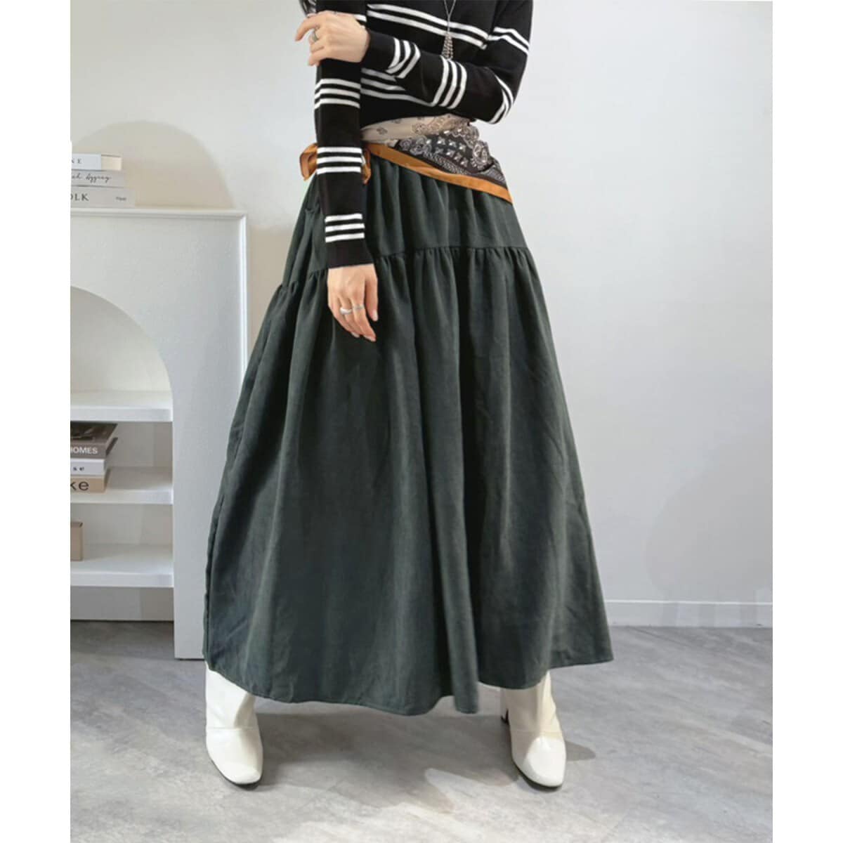 レオパードマキシセミマーメイドスカート | ジュエローブ(Jewelobe