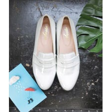 生活防水！晴雨兼用コインローファーパンプス