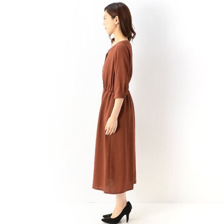 着丈が選べる 選べる丈 フロントボタンフレアワンピｰス アールユー Ru 01mb902 ファッション通販 マルイウェブチャネル