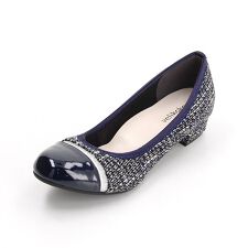 velikoko(ヴェリココ）(velikoko)の異素材コンビパンプス(3.0cmヒール)[19.5~27cm]ラクチンきれいシューズ[セレモニー]