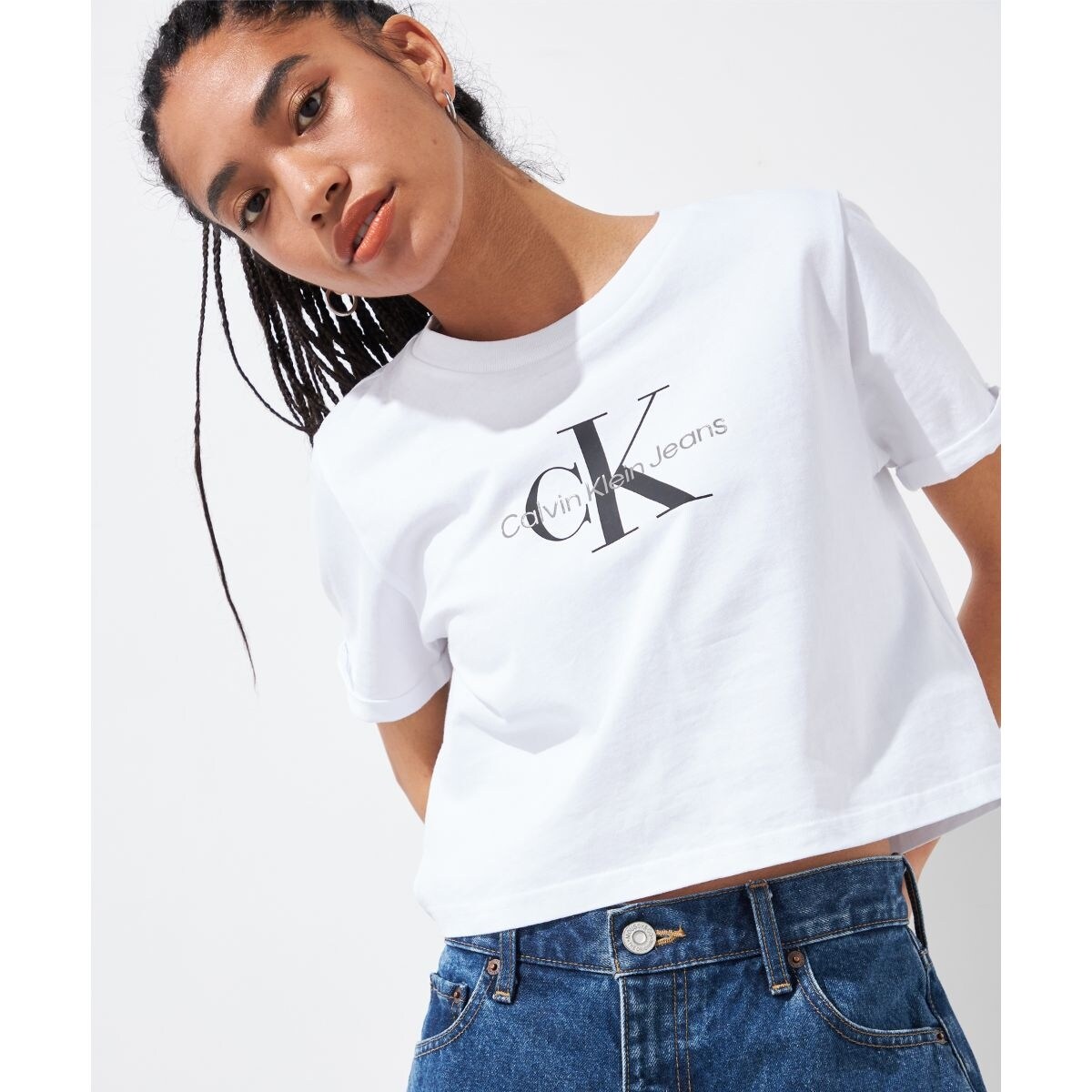 Calvin Klein カルバンクライン 半袖 スウェット Tシャツ ホワイト - T