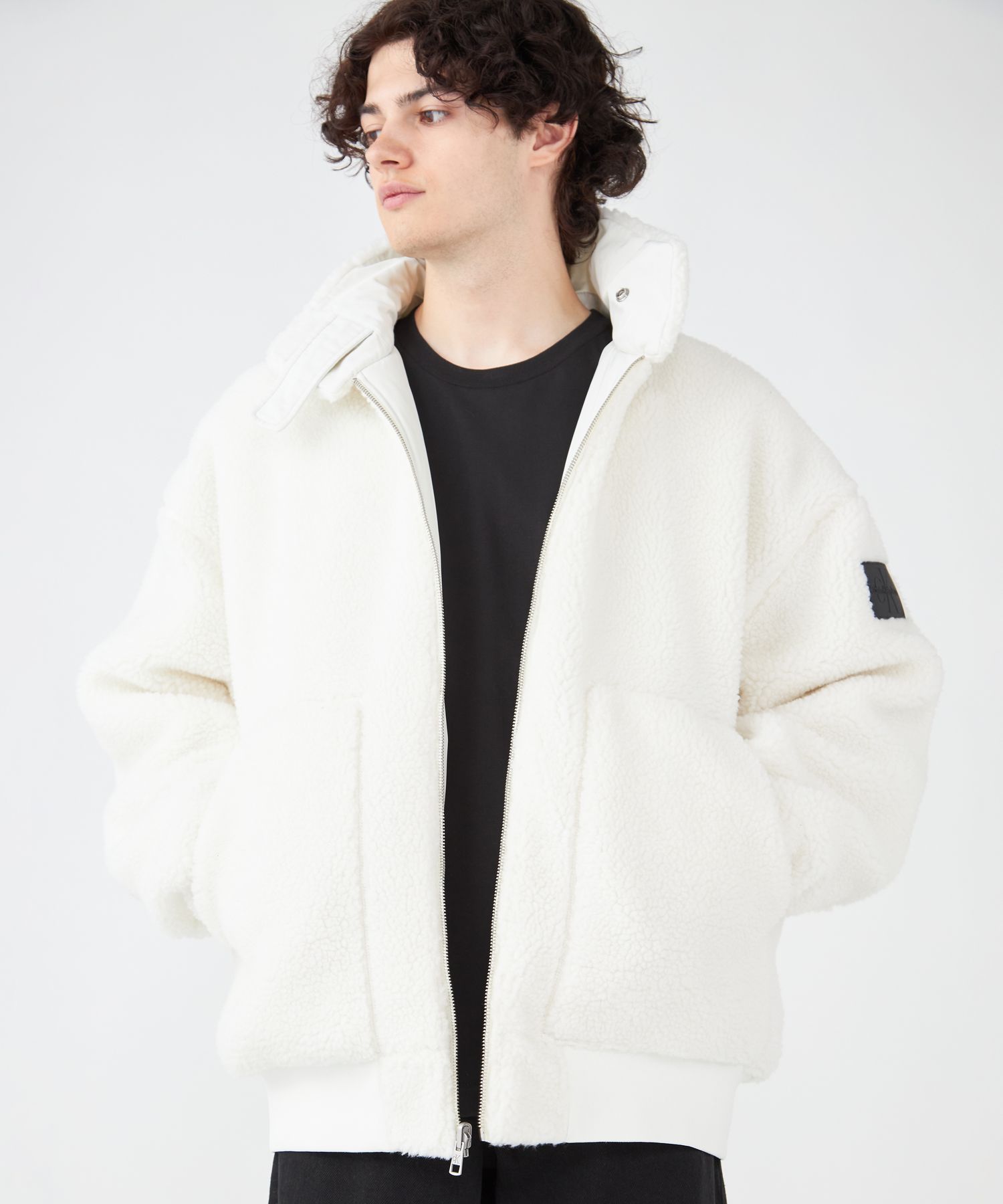 neighborhoodCALVIN KLEINJEANS CK SHERPA JACKETボアブルゾン