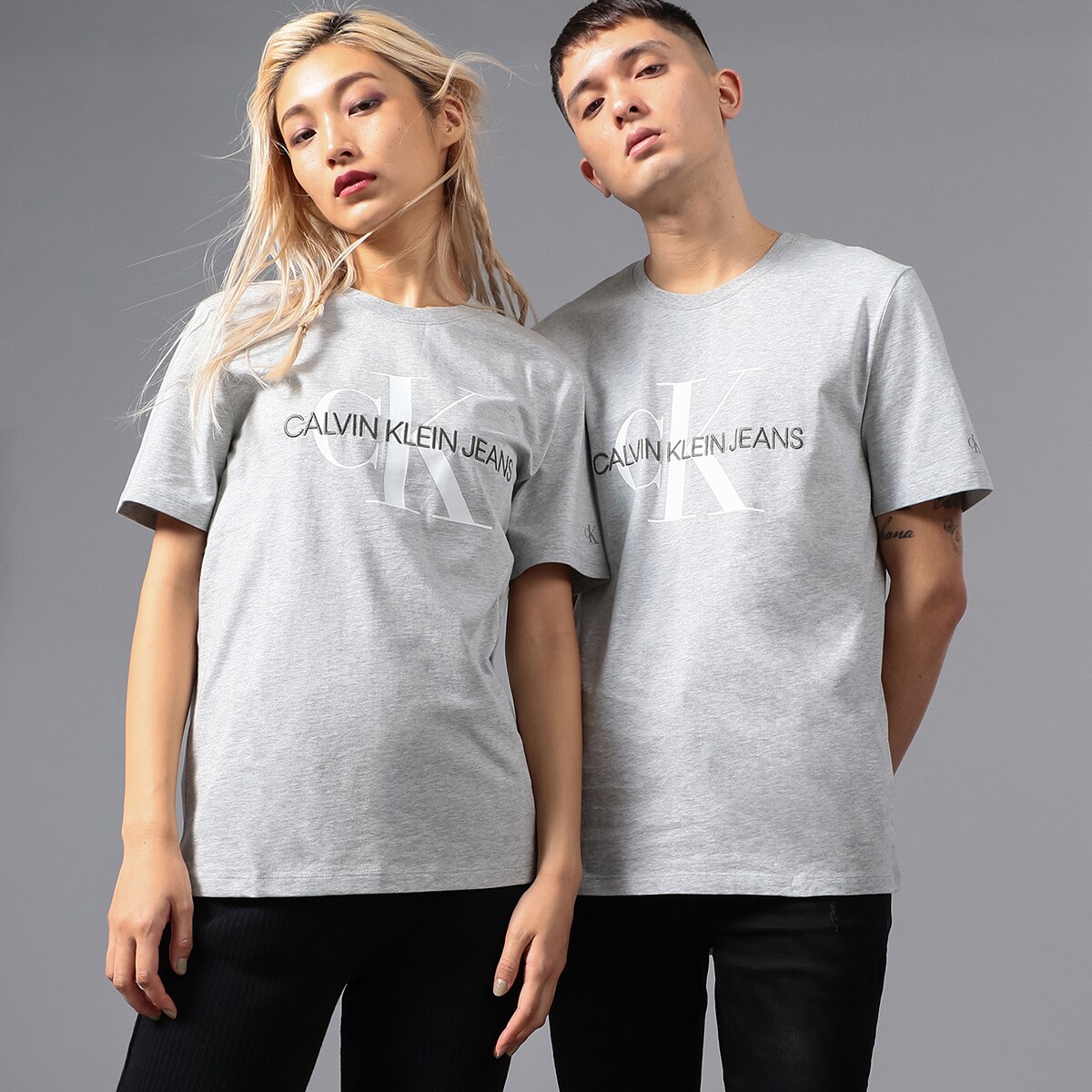 CALVIN KLEIN JEANS】モノグラム CK ロゴ Tシャツ | カルバン 