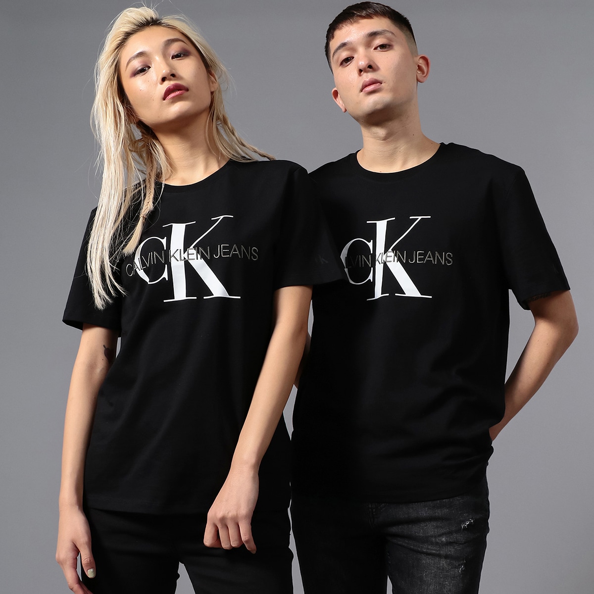 CALVIN KLEIN JEANS】モノグラム CK ロゴ Tシャツ | カルバン ...