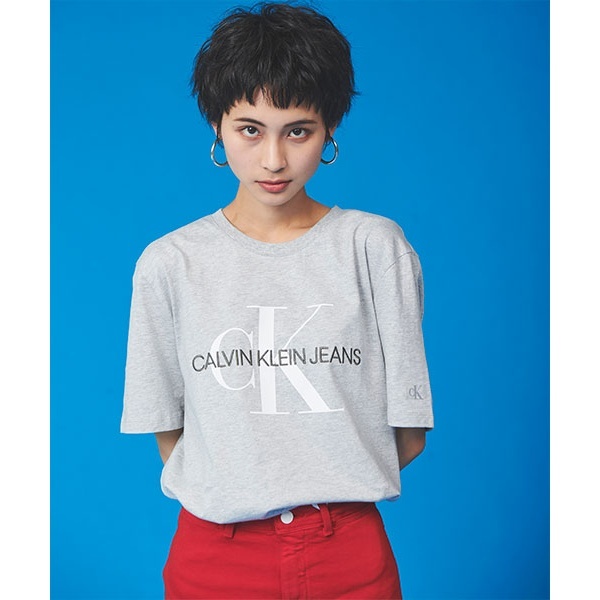 CALVIN KLEIN JEANS】モノグラム CK ロゴ Tシャツ | カルバン ...