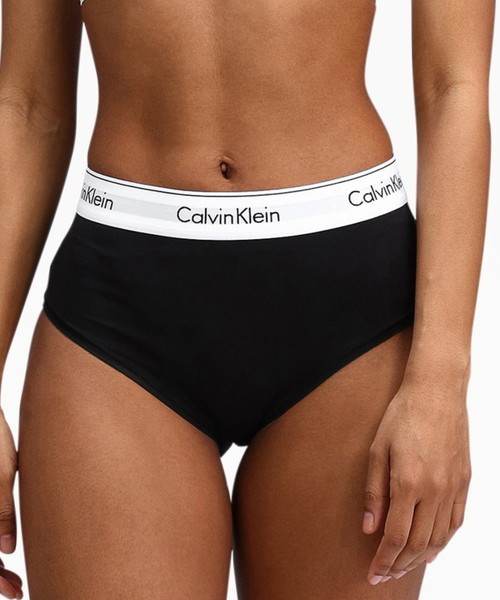 CALVIN KLEIN UNDERWEAR】CK ロゴ コットン ハイウェスト ビキニ