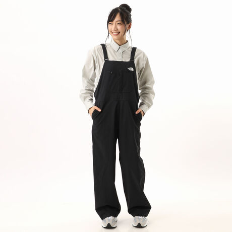 THE NORTH FACE ザ 齧れ ノースフェイス つなぎ オーバーオール XL黒