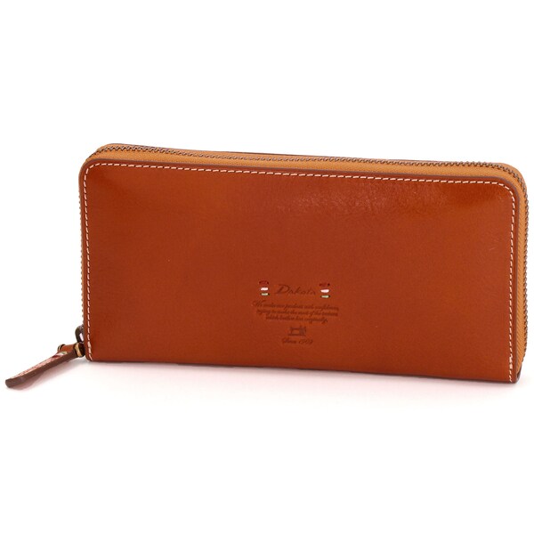 新品 ダコタ 長財布 トリコローレ ラウンドファスナー 本革 マスタード