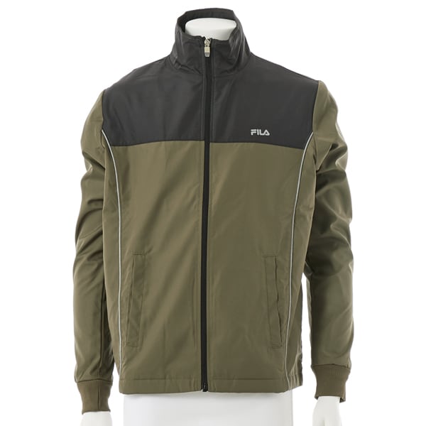 【美品、ヴィンテージ】 FILA 緑 ストライプ ジャケット ターコイズ 【FILA (フィラ)】裏フリースウィンドジャケット