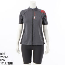 フィラ(FILA)のFILA　角ロゴ袖付ZIPセパレート水着