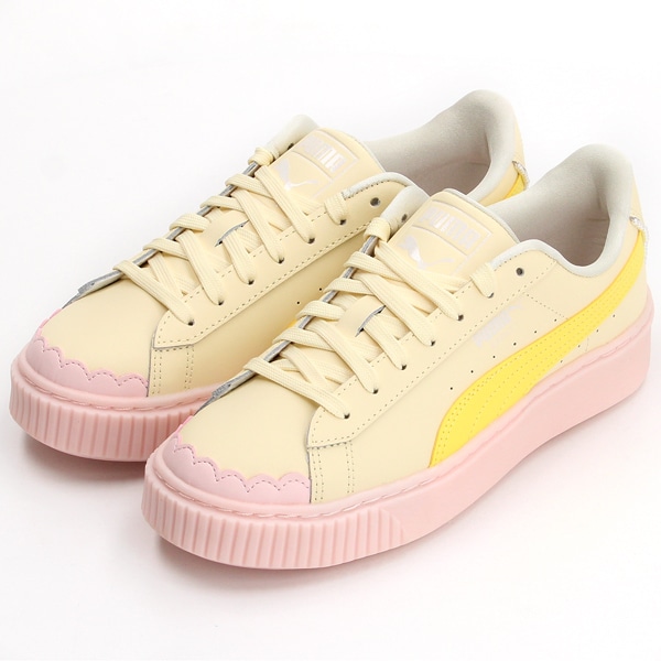 [}C]PUMA/v[}/BASKET PLATFORM PEARL WNS/v[}iPUMAj 02 C VANILLA-LEMON M
