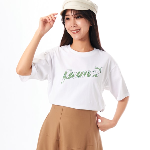 [}C]PUMA/v[}/ESS+ BLOSSOM OtBbN TVc/v[}iPUMAj 02 PUMA WHITE