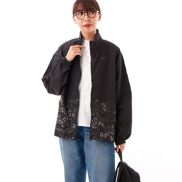 PUMA/プーマ/TRN EDGE ウラメッシュクロップドウーブンジャケット