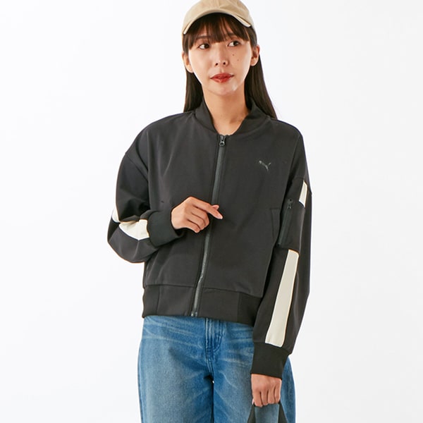 プーマ ウィメンズ クロップド メッシュ ジャケット すぐ届く！ PUMA/プーマ/TRN EDGE ウラメッシュクロップドウーブン