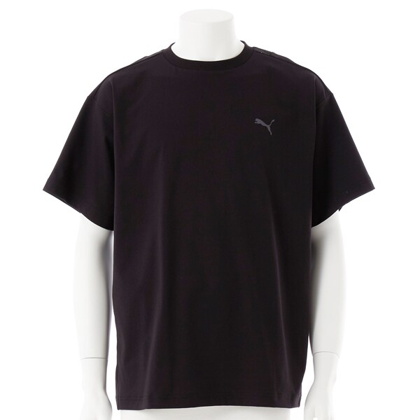 PUMA メッシュデザイン スポーツシャツ XL PUMA プーマ 半袖 Tシャツ GRAPHICS キャットロゴ スポーツ
