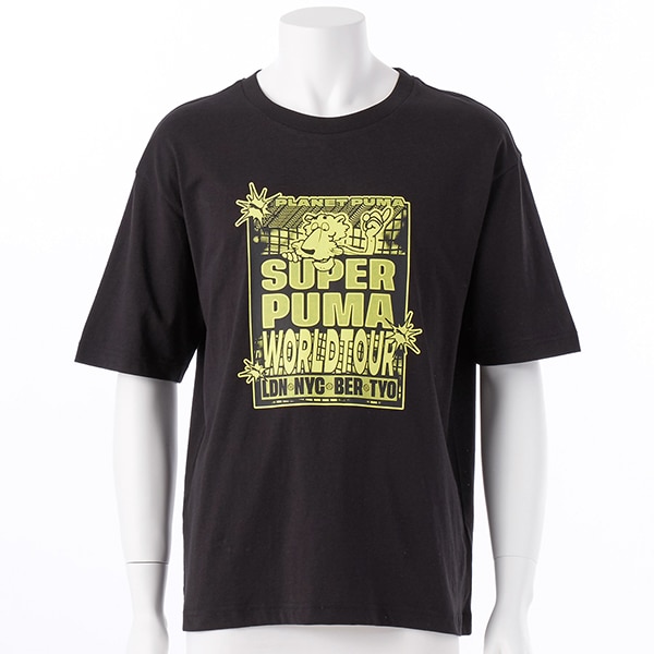 [}C]PUMA/v[}/GRAPHIC SUPER PUMA WORLD TOUR/v[}iPUMAj 02 PUMA BLACK