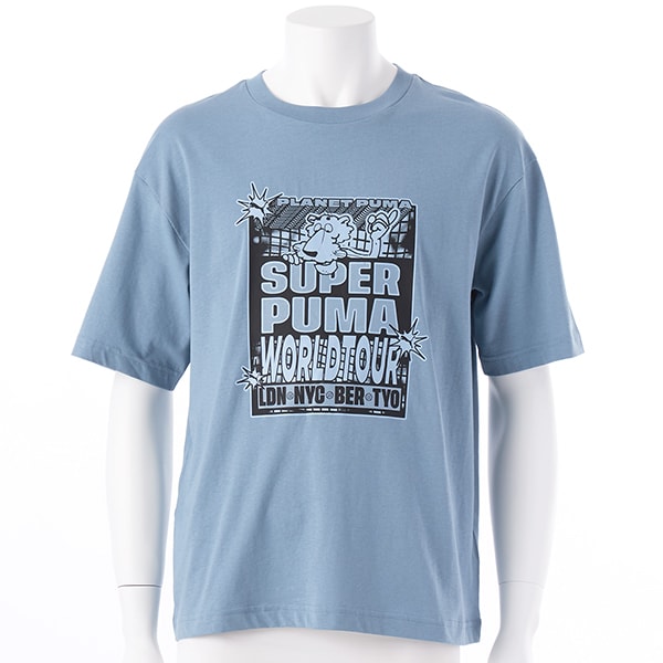 [}C]PUMA/v[}/GRAPHIC SUPER PUMA WORLD TOUR/v[}iPUMAj 34 COOL BLUE