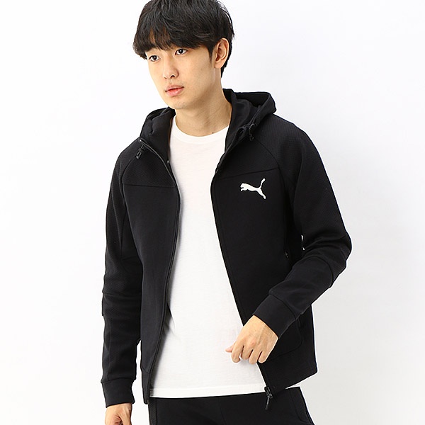 プーマ／PUMA】メンズカジュアルスウェット（EVOSTRIPE フーデッド