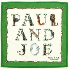 ポール ＆ ジョー　スマホ・メガネ拭き　ハンカチ　動物ロゴ　【PAUL&JOE】