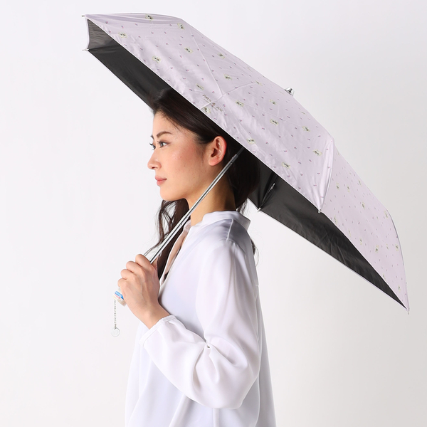 日傘（折りたたみ3つ折り/晴雨兼用/楽々開閉）【遮光&UV遮蔽率99%以上 