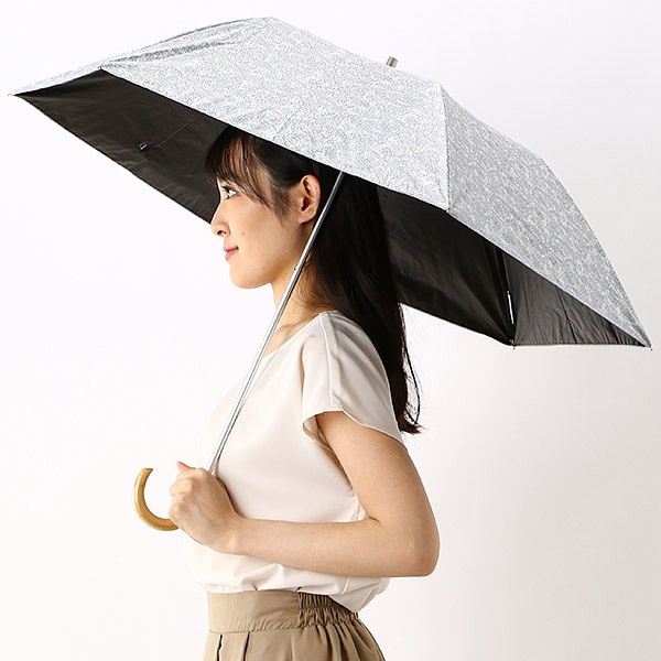 日傘（折りたたみ2つ折り／晴雨兼用／楽々開閉）【遮光＆UV遮蔽率99 