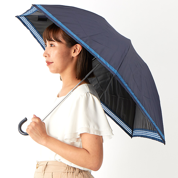 日傘（3段／折りたたみ／晴雨兼用）【UV・遮熱・軽量】くるっと巻く