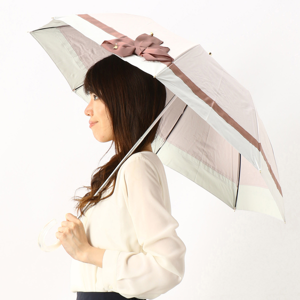 日傘（折り畳み2つ折/晴雨兼用/楽々開閉）【遮光&UV遮蔽率99%以上/遮熱