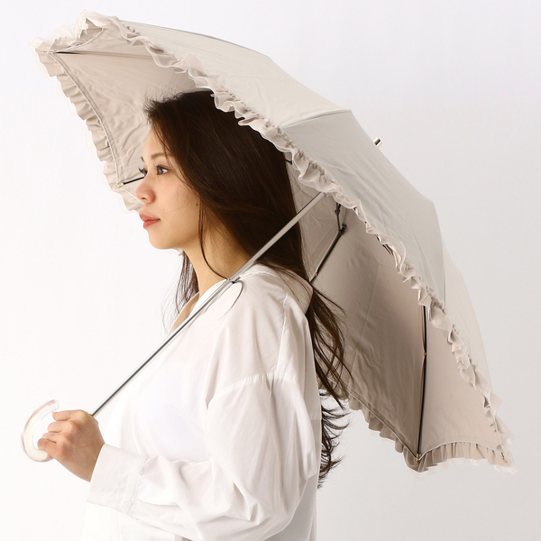 日傘（折りたたみ2つ折り/晴雨兼用/楽々開閉）【遮光&UV遮蔽率99%以上