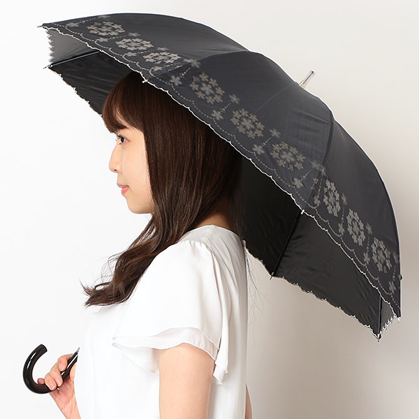 日傘（ショートスライド式／晴雨兼用）【軽量フワクール／遮光＆UV遮蔽