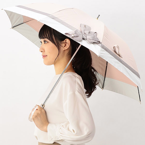 日傘（ショートスライド式/晴雨兼用）【遮光&UV遮蔽率99%以上/遮熱】綿