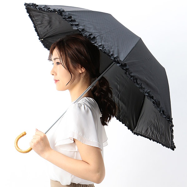 日傘（2段/折りたたみ/晴雨兼用/楽々開閉）【遮光&UV遮蔽率99%以上/遮 