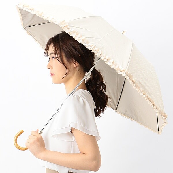 日傘（2段/折りたたみ/晴雨兼用/楽々開閉）【遮光&UV遮蔽率99