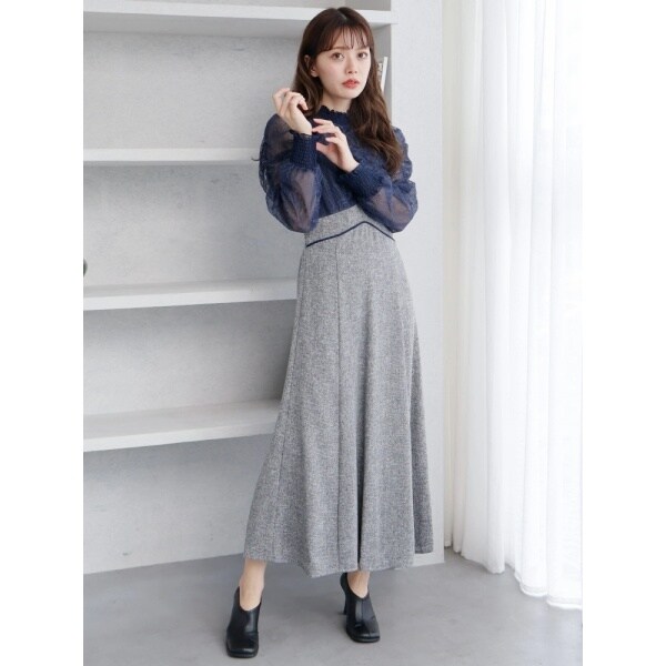 フロントギャザーレースドッキングドレス | レディメイド(LADYMADE