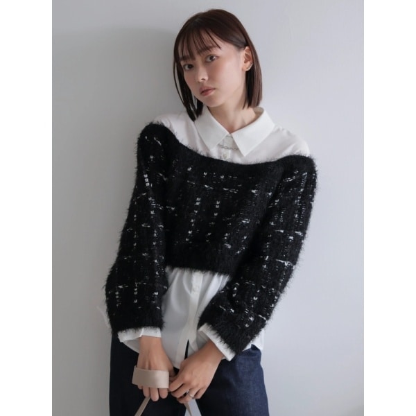 レイヤードスリットリブニット | レディメイド(LADYMADE