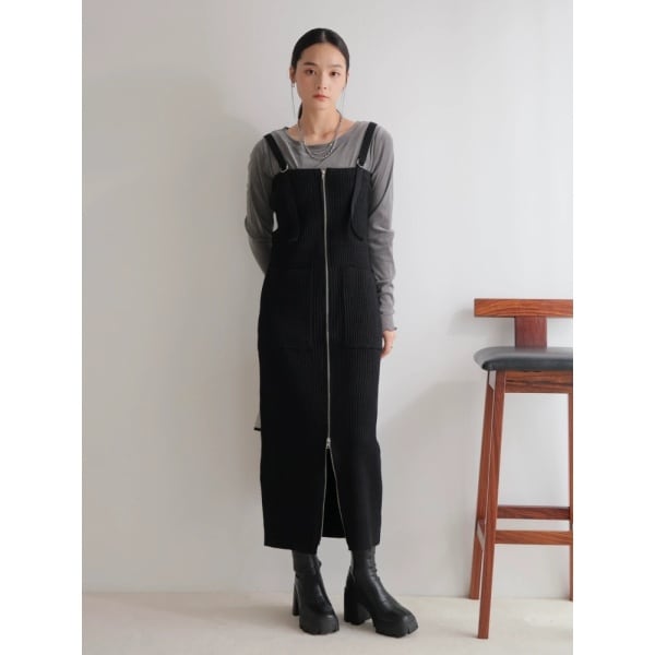 フロントZIPニットプリーツワンピース | リップサービス(LIPSERVICE