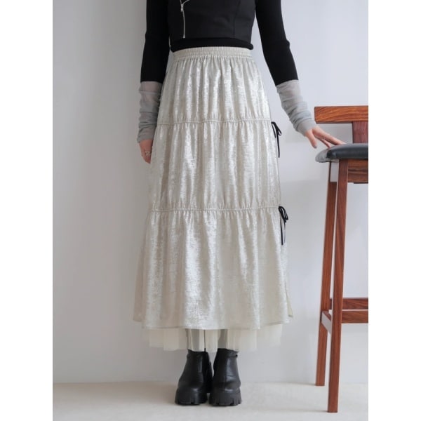 SALON adam et ropé サロンアダムエロペ シルクリネンスカート SALON adam et rope'｜シルクリネンフレアースカート | Rakuten