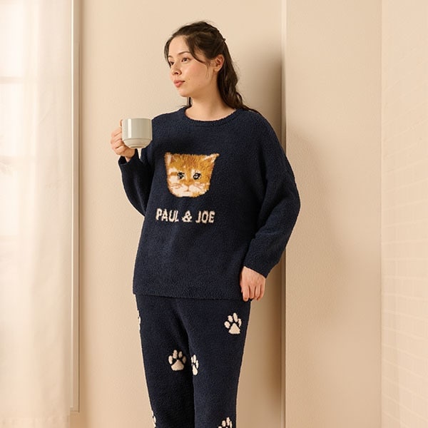 ふわふわヌネット メランジモールヤーンジャカード プルオーバー