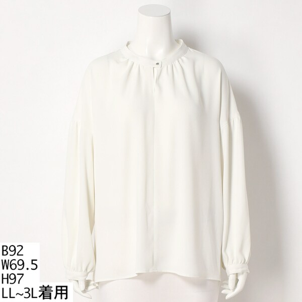 セルロースデニムボウタイブラウス／トロワドゥアン（TROIS DEUX UN