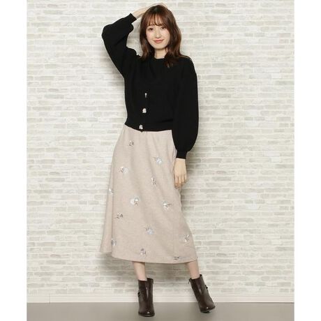 フリンジ刺繍スカート | ウィルセレクション(WILLSELLECTION) | マルイ 