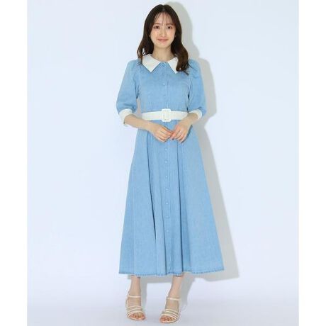 配色パフスリーブシャツワンピース | ウィルセレクション 