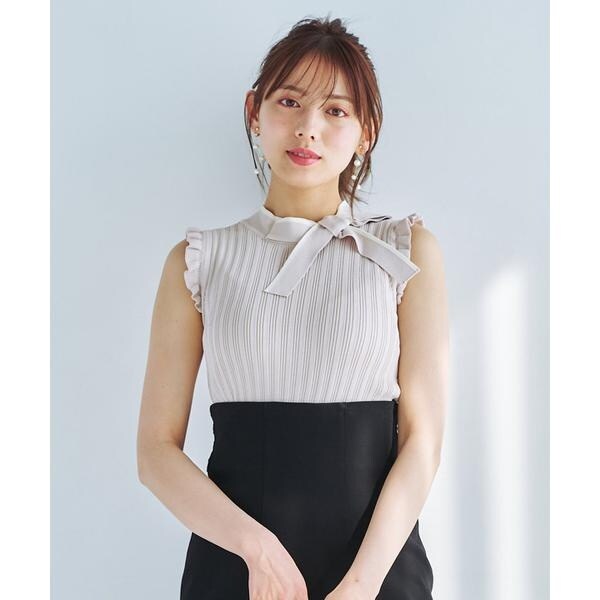 即日発送】ウィルセレクション 異素材リボンタックスリーブプル