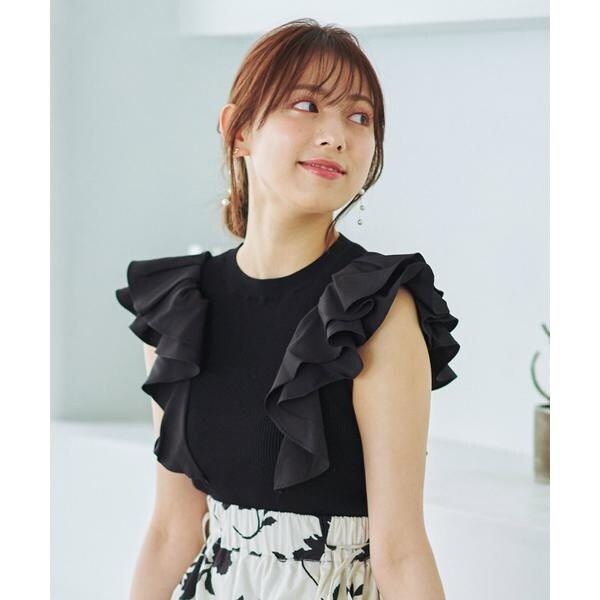 近年✨️ルルウィルビー タフタクチュールT フリル ドルマン 日本製