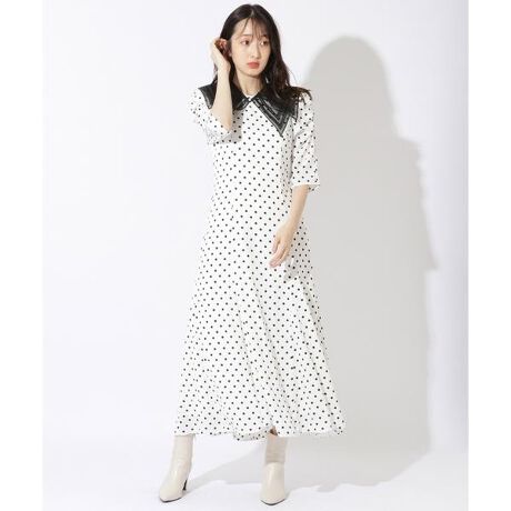 衿付きドットワンピース | ウィルセレクション(WILLSELLECTION 
