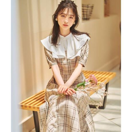衿付きチェックワンピース | ウィルセレクション(WILLSELLECTION 