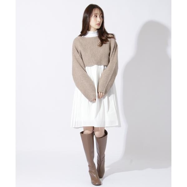ニット×プリーツシャツワンピース | ウィルセレクション