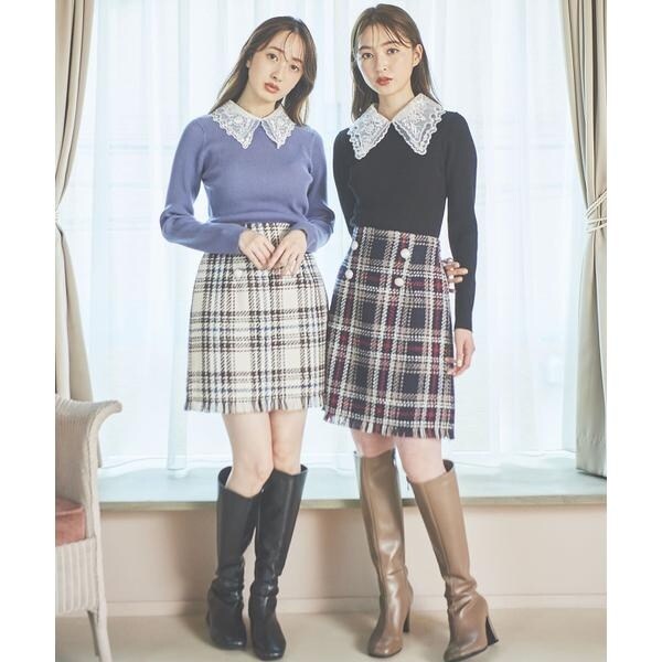 BIGチェックツイードミニスカート | ウィルセレクション