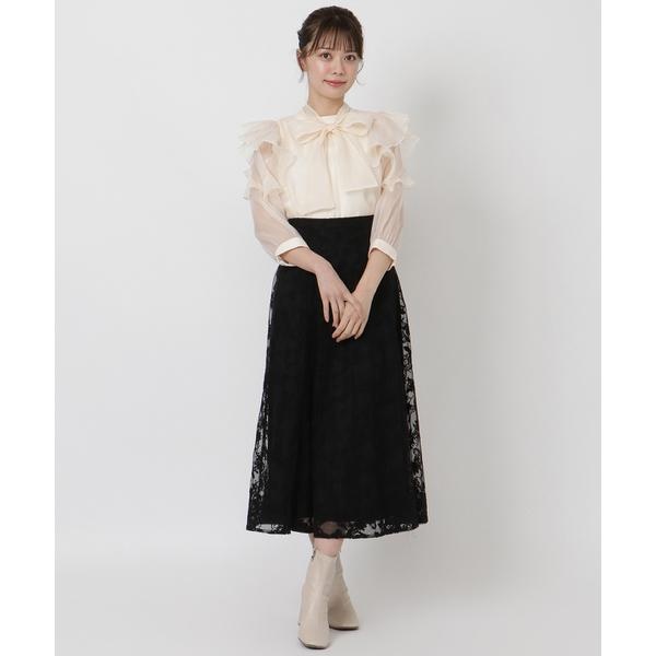 ウィルセレクション♡フラワー刺繍スカート